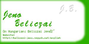 jeno beliczai business card